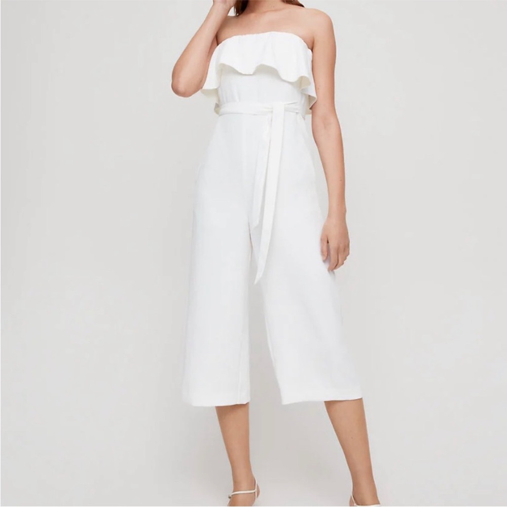 Aritzia Babaton Flutter Off the Shoulders Jumpsuit